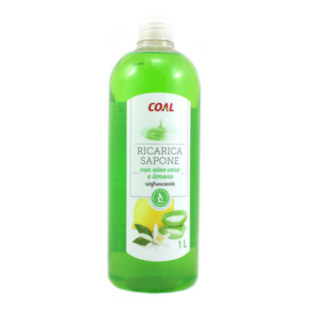 Ricarica sapone liquido con aloe vera e limone lt.1 linea Coal