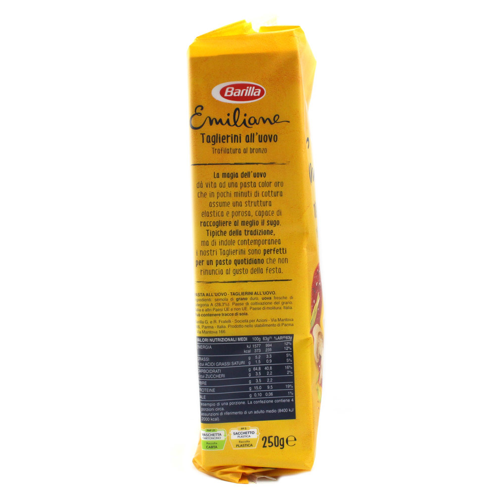 Pasta uovo taglierini emiliane Barilla gr.250 - immagine 3