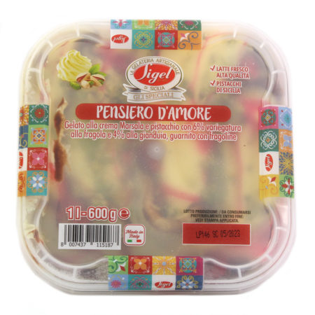 Vaschetta gelato pensiero d'amore Sigel gr.600