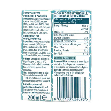 Crema da montare uht 100 % vegetale Orasì ml.200 - immagine 2