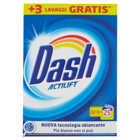 Detersivo polvere Dash fustino 25 lavaggi kg.1,625