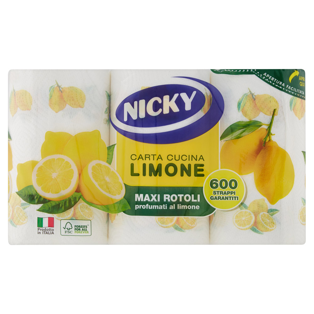Nicky Lemon Kitchen Paper - 2 Rolls Of 100 Absorbent Sheets, 2-Ply - View #3