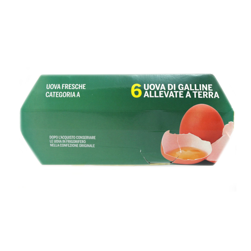 Carrefour Classic Uova Fresche da Galline Allevate a Terra Categoria A  Grandi x6