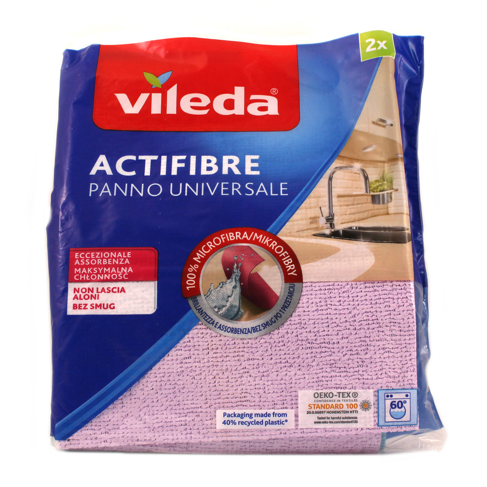 VILEDA ACTIFIBRE PANNO UNIVERSALE 2 PZ - PiùMe