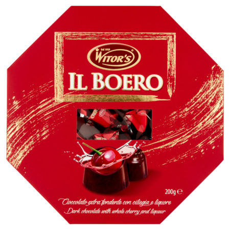 Cioccolato extra fondente con ciliegia e liquore Il Boero Witor's gr.200