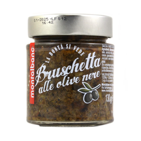Salsa a base di olive nere bruschetta Montalbano gr.130