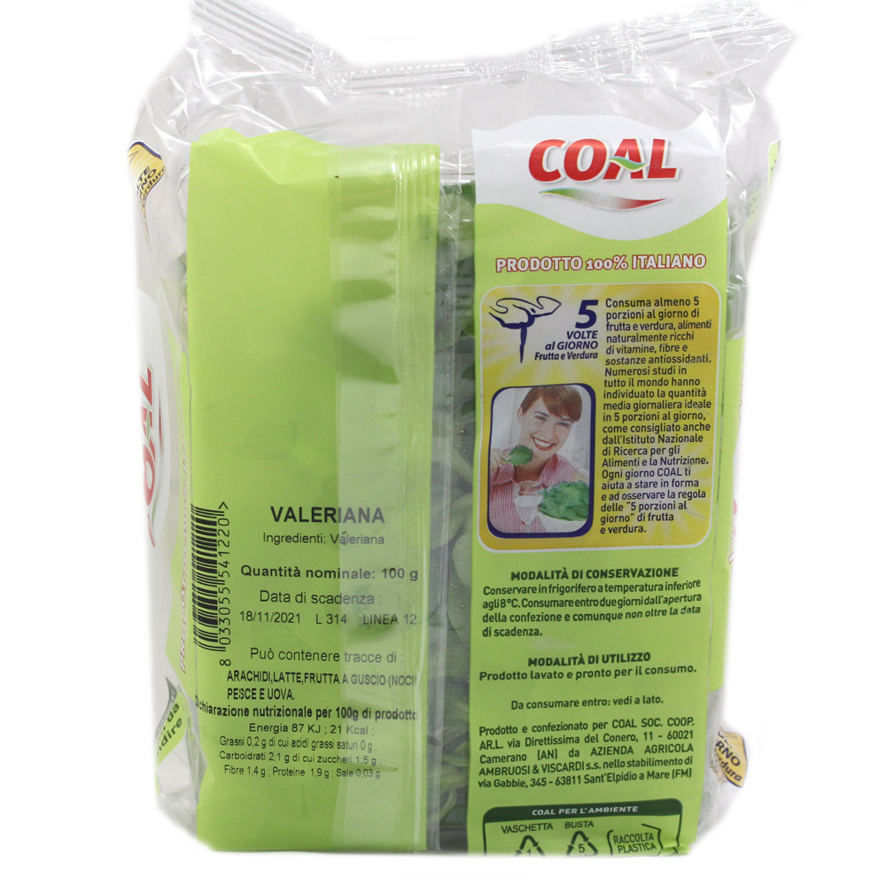 Rucola in busta gr.100 Linea Coal 