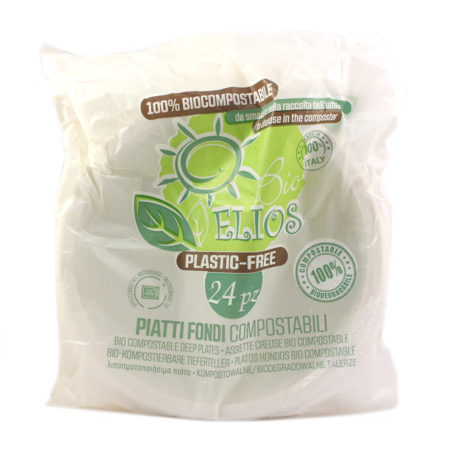 Piatto fondo biocompostabile Elios x 24