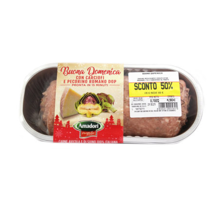 Polpettone di pollo bovino e suino Buona Domenica Amadori gr.700