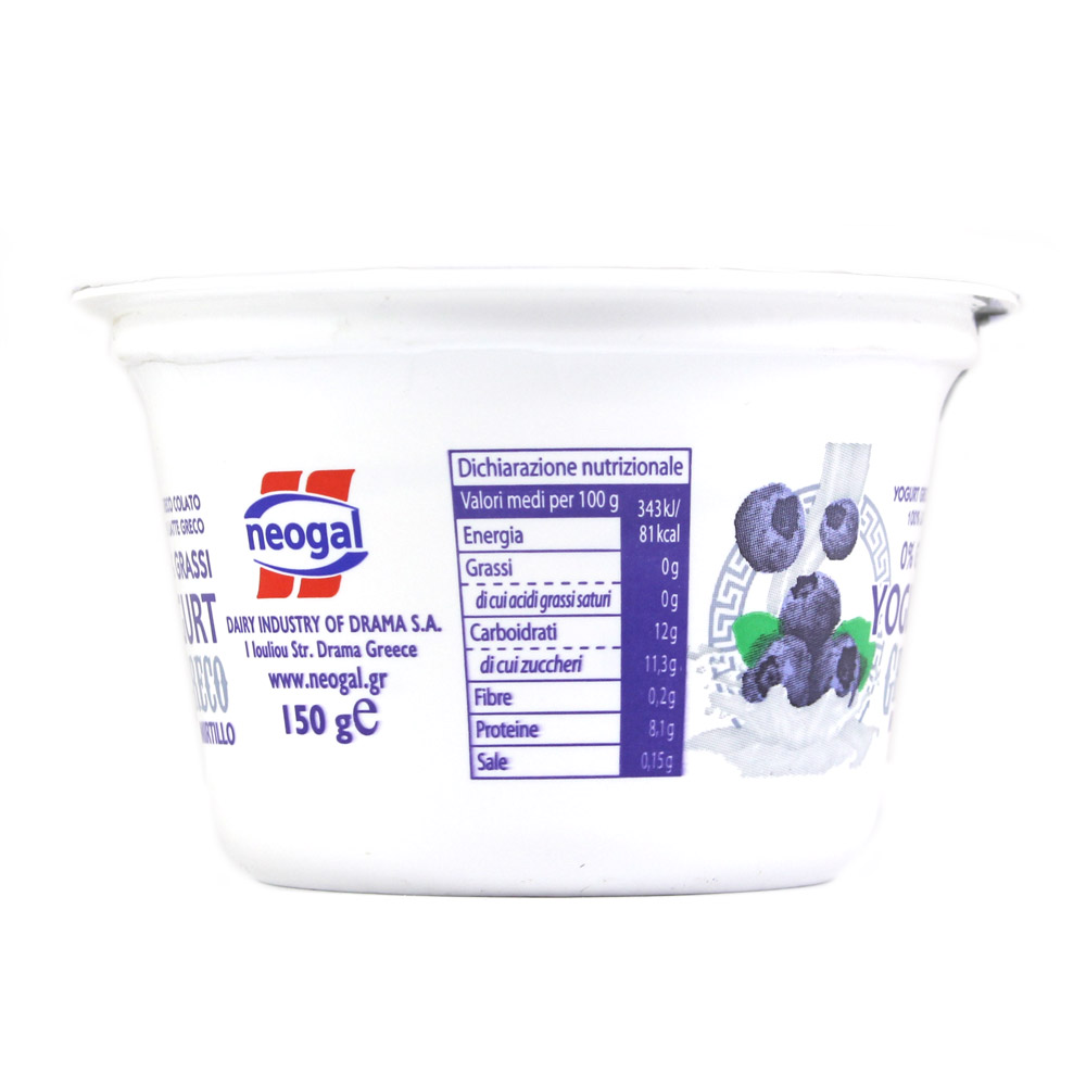 Yogurt greco 0% grassi al mirtillo Neogal gr.150 