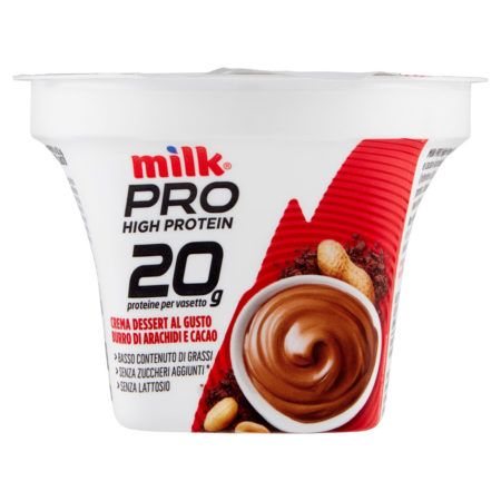 Crema dessert al gusto burro di arachidi e cacao Milk Pro gr.200 - immagine 4