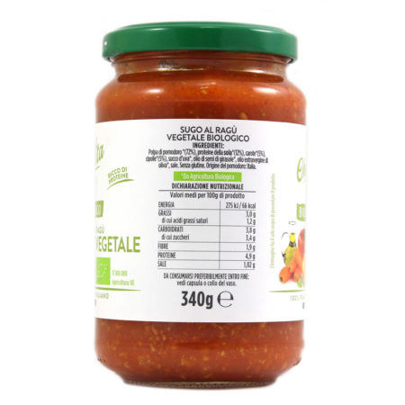 Sugo ragù Vegetale BIO gr.340 Linea Ohi Vita - immagine 3
