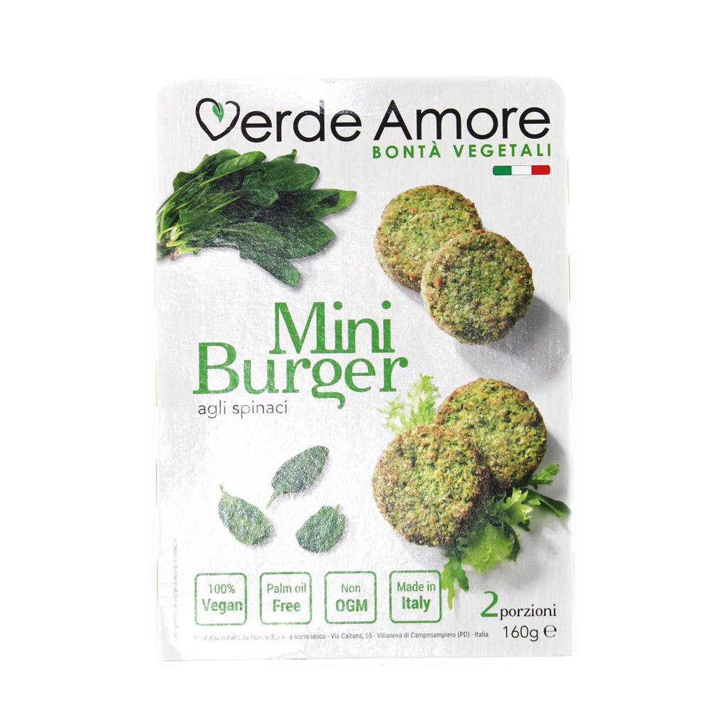 Mini Burger agli spinaci Verde Amore gr.160