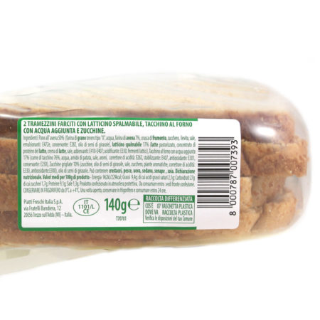 Tramezzini con tacchino arrosto zucchine e philadelphia x 2 gr.140 - immagine 2