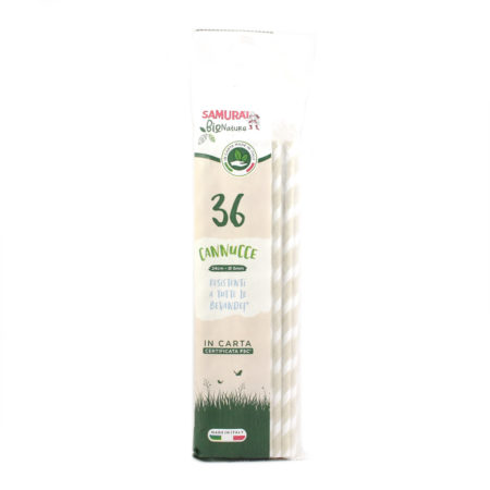 Cannucce Bio natura x bibite di carta Samurai x 36
