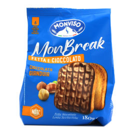 Fette biscottate Mon break ricoperto cioccolato gianduia Monviso gr.180