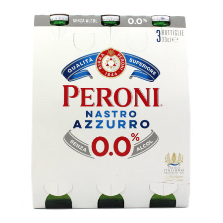 Birra analcolica Peroni Nastro Azzurro Zero cl.33x3