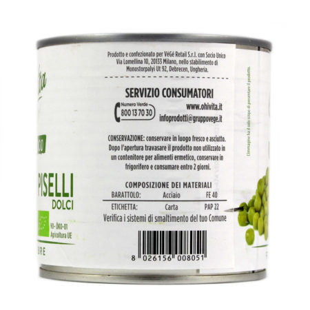 Piselli dolci BIO Linea Ohi Vita gr.400 - immagine 2