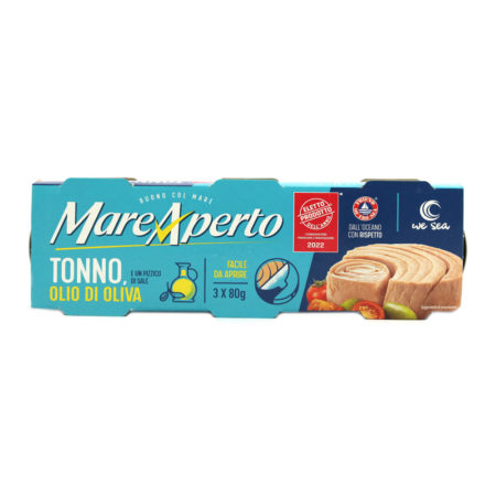 Tonno olio oliva Mare Aperto gr.80 x 3