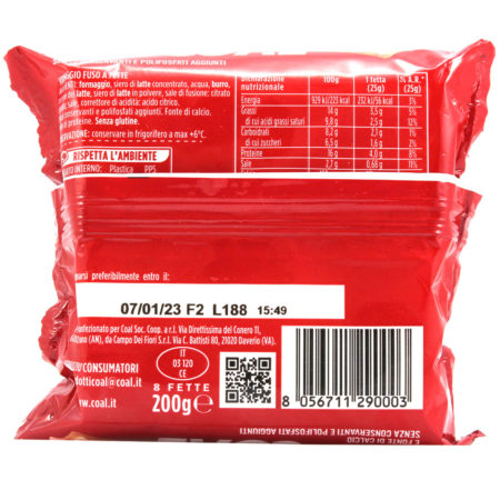 Fettine formaggio sfuso x 8 fette senza glutine gr.200 Linea Coal - immagine 2