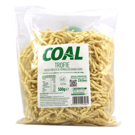 Pasta fresca di semola di grano duro trofie gr.500 Linea Coal