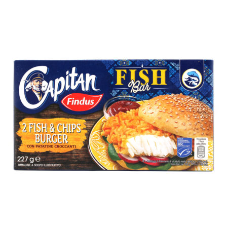 Fish & Chips burger Findus con patatine croccanti gr.227