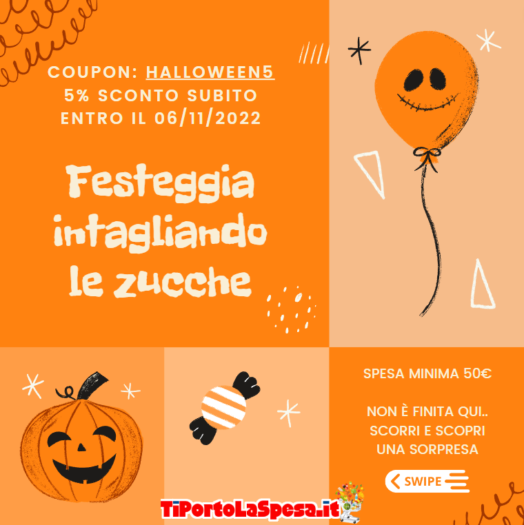 5% di sconto per Halloween su Tiportolaspesa.it