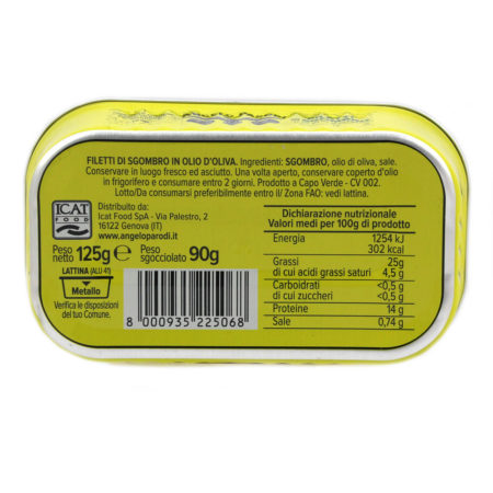 Filetto di sgombro in olio oliva Angelo Parodi gr.125 - immagine 2