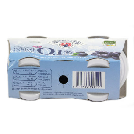Yogurt magro Vipiteno light 0,1% grassi al mirtillo gr.125x2 - immagine 2