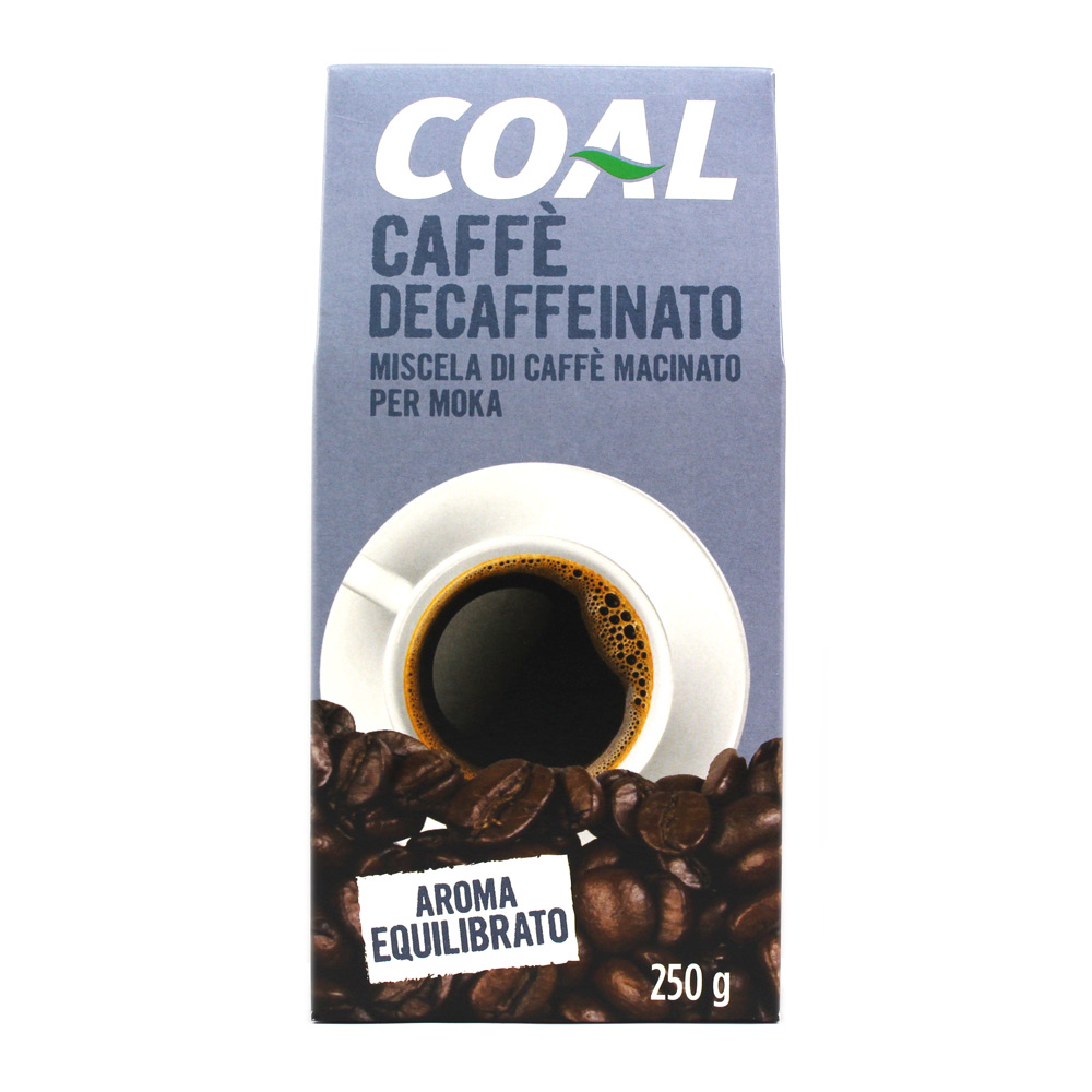 Caffè decaffeinato macinato per moka gr.250 Linea Coal 