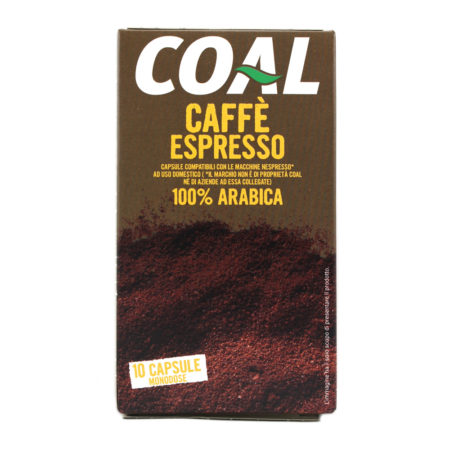 Capsule caffè espresso 100% arabica x 10 Linea Coal gr.52