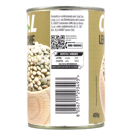 Lenticchie lessate gr.400 Linea Coal - immagine 2