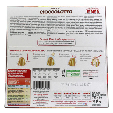 Pandoro Maina con gocce di cioccolato gr.750 - immagine 2