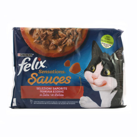 Bocconcini Felix sensations tacchino manzo in salsa gr.85 x 4