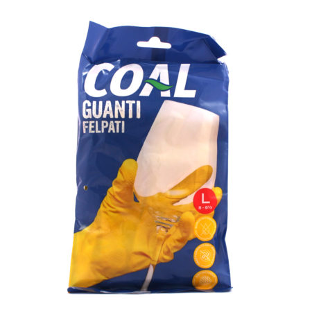 Guanti lattice felpati misura L 8-8 1/2 Linea Coal