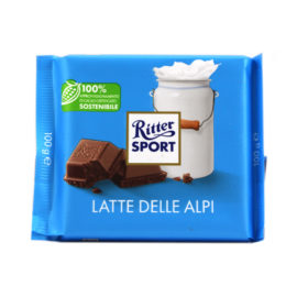Tavoletta cioccolato Ritter sport Latte delle Alpi gr.100