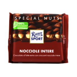 Tavoletta cioccolato Ritter sport nocciole intere gr.100