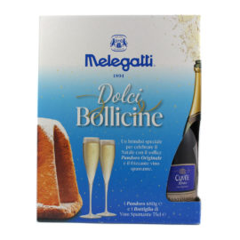Confezione Pandoro Melegatti gr.680 più 1 bottiglia di vino spumante Cuvee Santorsola cl.75