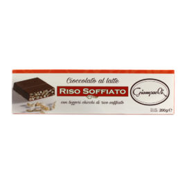Torrone con cioccolato al latte Giampaoli riso soffiato gr.200