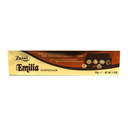 Torrone al cioccolato gianduia e nocciole extra Zaini Emilia gr.220