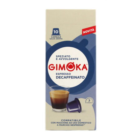 Capsule caffè espresso decaffeinato Gimoka x 10 gr.55