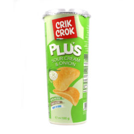 Patatine tubo Crik Crok plus sour cream e onion gr.100