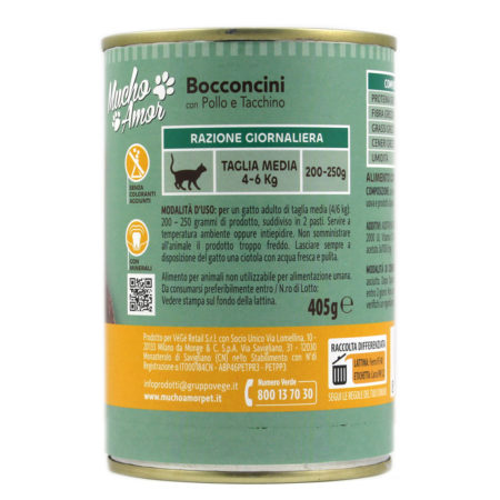Bocconcini Mucho Amor gatto con pollo e tacchino gr.405 - immagine 3