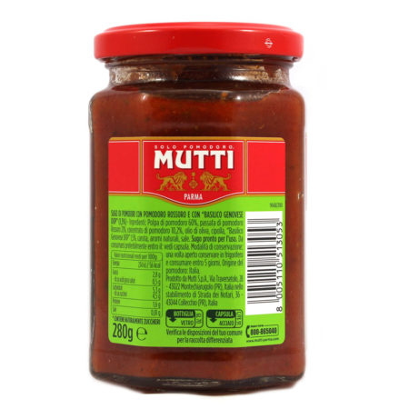 Sugo Mutti con pomodoro rosso e basilico gr.280 - immagine 2