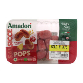 Salsiccia pops di tacchino pollo e suino Amadori gr.360