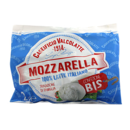 Mozzarella 100% latte italiano Caseificio Valcolatte gr.100 x 2