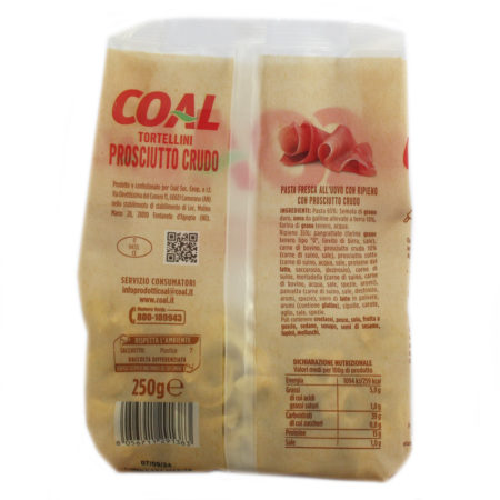 Pasta fresca tortellini prosciutto crudo gr.250 Linea Coal - immagine 3