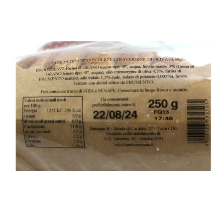 Filone pane a fette grano tenero Interpan con lievito madre gr.250 - immagine 2