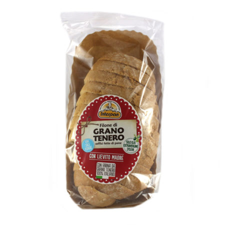 Filone pane a fette grano tenero Interpan con lievito madre gr.250