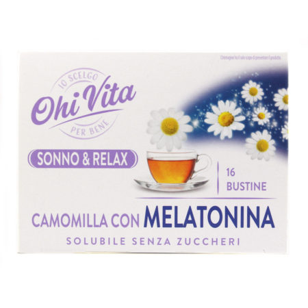 Camomilla solubile senza zucchero con melatonina x 16 buste linea Ohi Vita gr.64